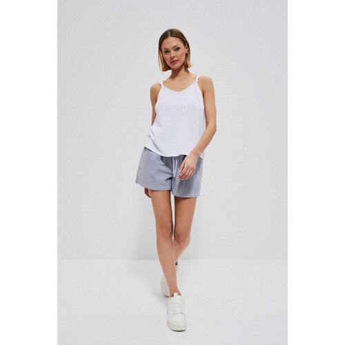 Marisse Cotton Striped Shorts L-Sh-3718 White_Blue Slike