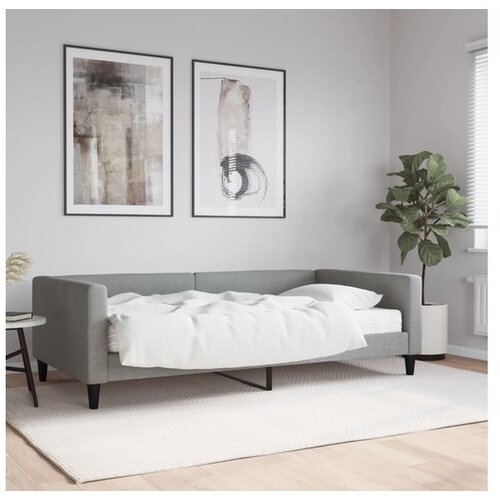 vidaXL Dnevni krevet s madracem svjetlosivi 100 x 200 cm od tkanine Cijene
