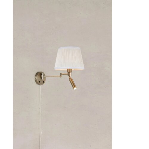 Marksl&amp;ouml;jd 109017- LED zidna lampa PIVOT 1xE27/40W/230V + LED/4W krem/mesing Slike