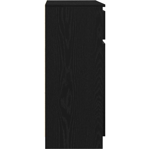 VidaXL Komoda s ladicama crni hrast 71x35x84 cm konstruirano drvo Slike