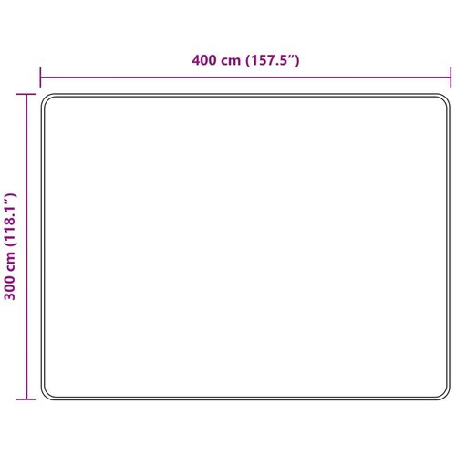  Tepih Print Krema 400 &amp;times; 300 cm Poliester i PVC - Krema 300 x 400 cm Slike