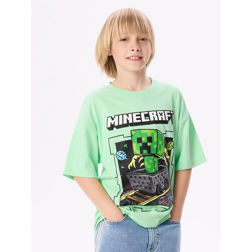 Reserved Pamučna majica kratkih rukava Minecraft - svjetlozeleno Cijene
