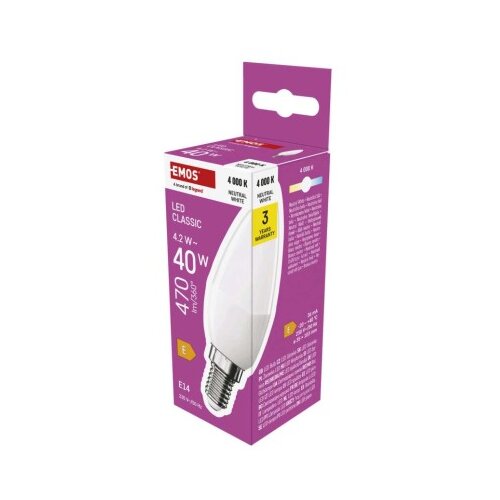  LED žarnica Classic Candle / E14 / 4,2 W (40 W) / 470 lm / Nevtralna bela Cene