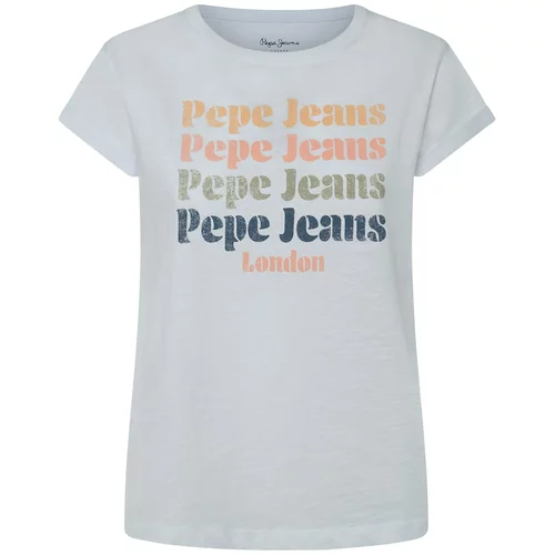 PepeJeans Majica 'EILEEN' plava / pastelno zelena / narančasta / bijela