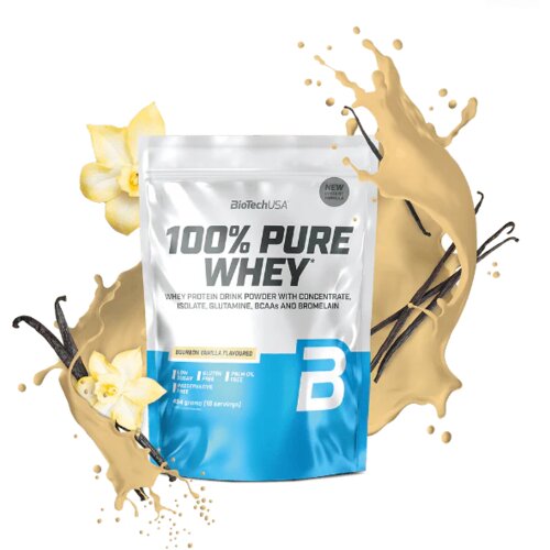 Biotechusa 100% pure whey – premium izolat surutke sa 24g proteina po obroku - vanila burbon 454g Cene