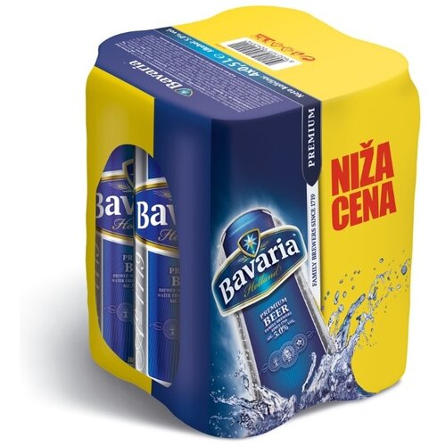 Bavaria pivo limenka 4x 0,5l Slike
