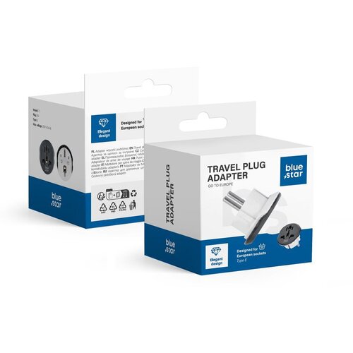 putni adapter blue star go to evropa (tip e) 16A beli Slike