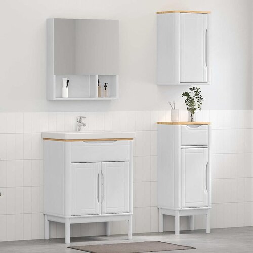  Set namje&scaron;taja za kupaonicu s ladicama Zidne FLORO 3 pcs Bijelo Cijene