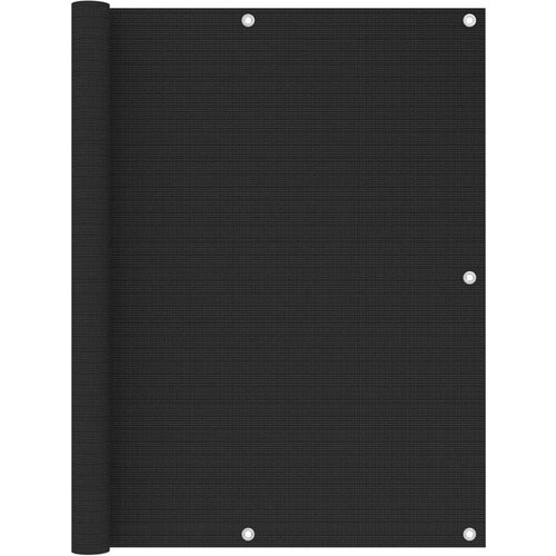 Balkonski zastor crni 120 x 400 cm HDPE Slike