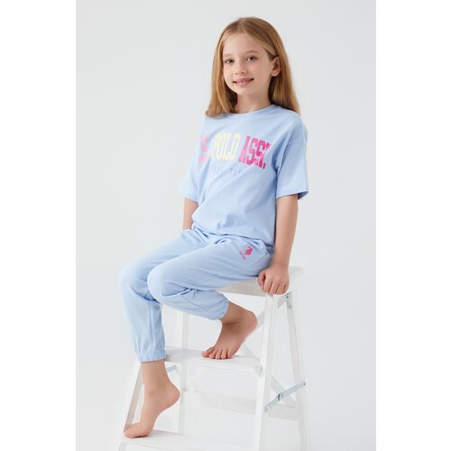 U.S. Polo Assn. pidžama za devojčice US1418-4 plava Slike