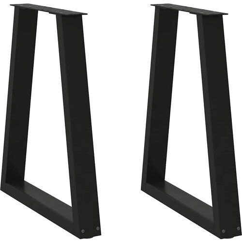  Noge za blagovaonski stol V-oblik 2 kom Crne 60 x (72-73,3) cm Čelik Cene