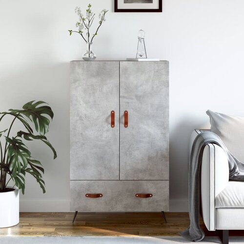 vidaXL Visoka omara betonsko siva 69,5x31x115 inženirski les Cene