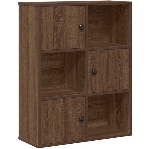 Maison Chic Knjižna omara - Knjižni regal rjavi hrast 60x24x76,5 cm inženirski les, (21725883) Slike