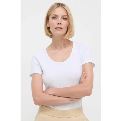Hugo Kratka majica 2-pack ženski, bela barva