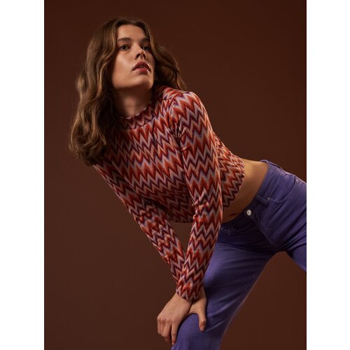 Sinsay ženski crop top s uzorkom 6286R-MLC Slike