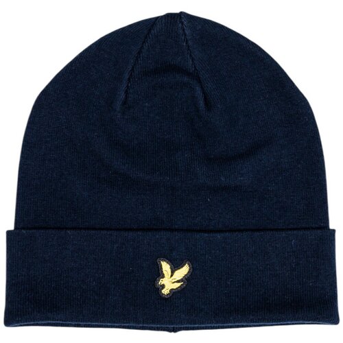 Lyle &amp;amp; Scott Kape Cotton Merino Beanie HE2313A Modra Slike