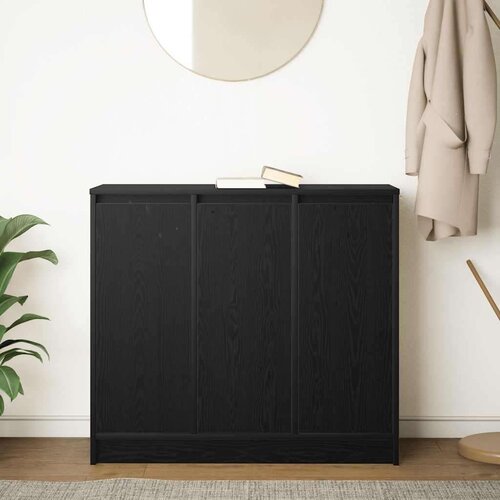 VidaXL Komoda crni hrast 85x34x76 cm konstruirano drvo Slike