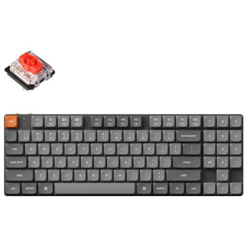 KEYCHRON K13 Max Brezžična Mehanska Tipkovnica Low-Profile, Bluetooth / 2.4 GHz, RGB, Gateron Hot-Swap Red, US Layout, K13M-H1, (21733815) Slike