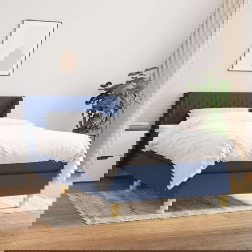  Krevet s oprugama i madracem plavi 80x200 cm od tkanine Cijene