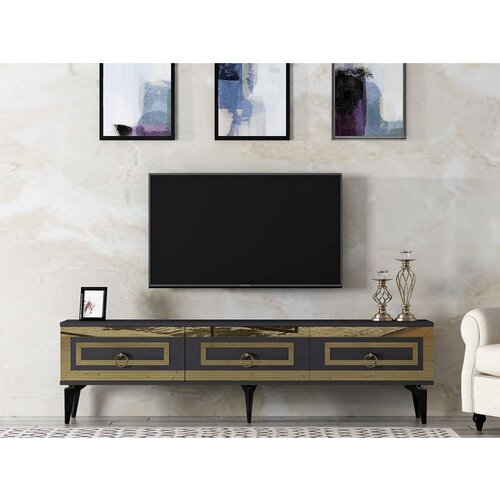 Hanah home polica za TV karya - anthracite, gold anthracitegold tv stand Cene
