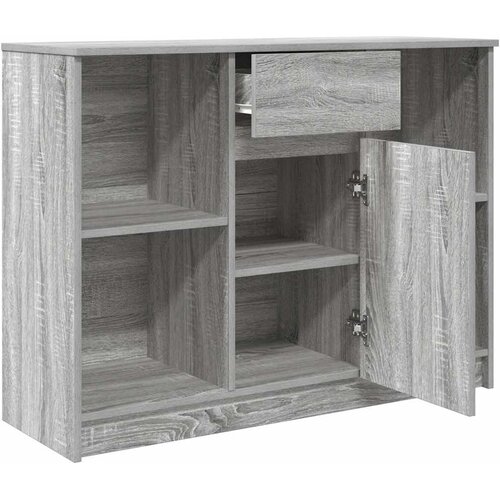  Komoda s ladicom siva sonoma 101x35x76 cm konstruirano drvo Slike