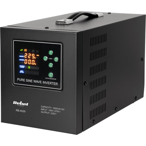 Rebel POWER-1500-LFP4 1500 VA / 1050 W UPS s čistim sinusnim valom i punjačem 40 A Cijene