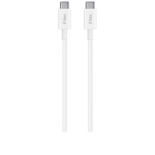 Ttec Kabel - Type-C to Type-C (1,20m) - 3A - White Slike