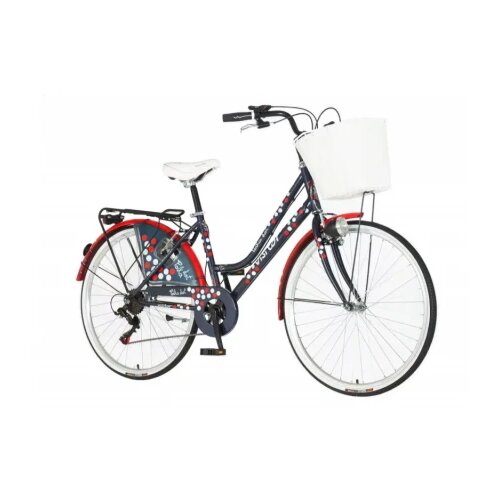 Venera Bike Bicikla Visitor polka dot fashion Fam263S6/plavo crvena/ram 17/Točak 26.3/Brzine 6/kočnice V brake Cene