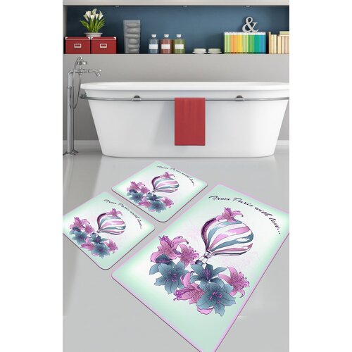 Wallity set 3 prostirke za kupatilo Šareni Slike