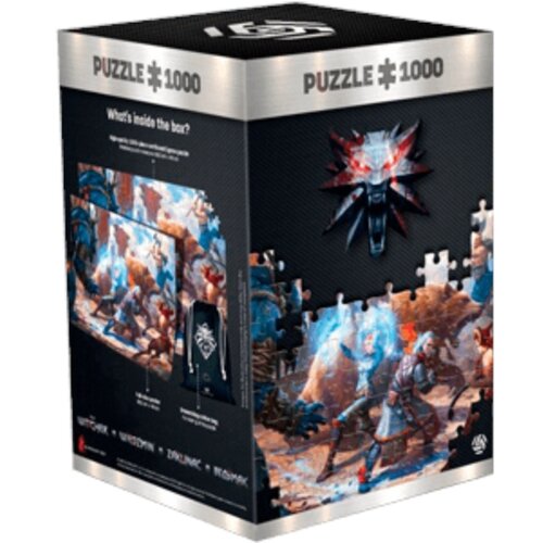 Lotte The Witcher 3: Wild Hunt Geralt & Triss v bitki | 1000 komad sestavljanke | Vključuje plakat in torbo | 68 x 48 | Za odrasle in najstnike | Kot nalašč, (20834881) Cene