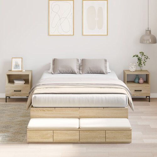 vidaXL Posteljni okvir Sonoma hrast 120x200 cm Cene
