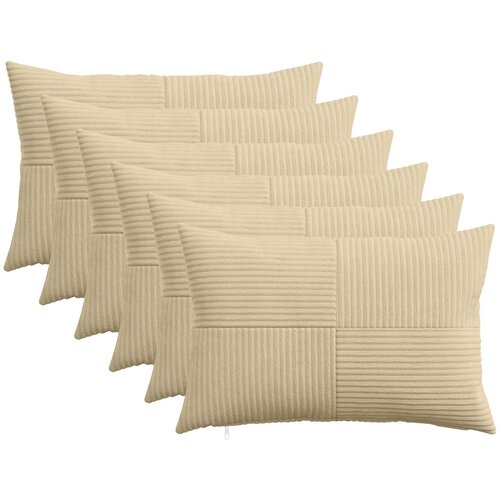  Presvlaka za jastuk 6 pcs ALMELO Siva zelena 30 x 50 cm Kord Cijene