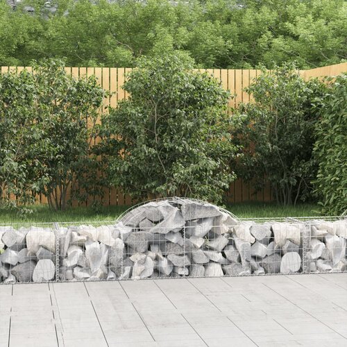 VidaXL Obokane gabion ko&amp;scaron;are 7 kosov 200x50x40/60 cm pocinkano železo Slike