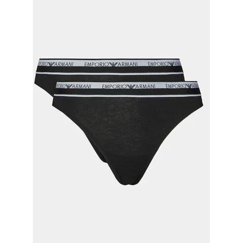 Emporio Armani Underwear Set 2 parov brazilskih spodnjih hlačk 163337 4R227 00020 Črna