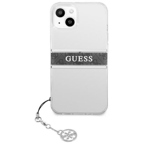 Guess gUHCP13SKB4GGR za iPhone 13 Mini - prozoren silikonski ovitek s srebrnim obeskom Cene