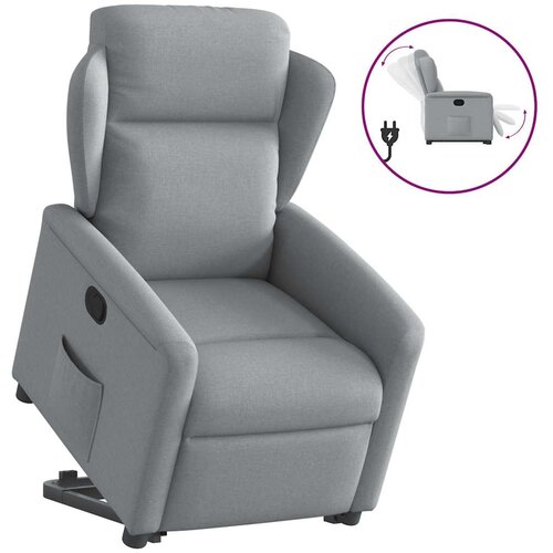 vidaXL naslanjač s funkcijo vstajanja svetlo sivo blago Cene