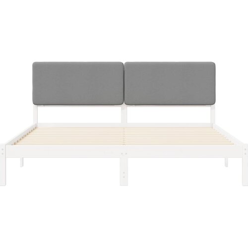  Krevetni okvir s tapiciranim uzglavljem Svijetlo siva Svjetlosiva 205.5 x 185.5 x 84.5 cm Slike