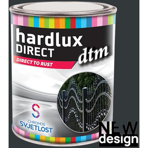 CHROMOS SVJETLOST Boja za metal Hardlux DTM antracit, 0,75 l Slike