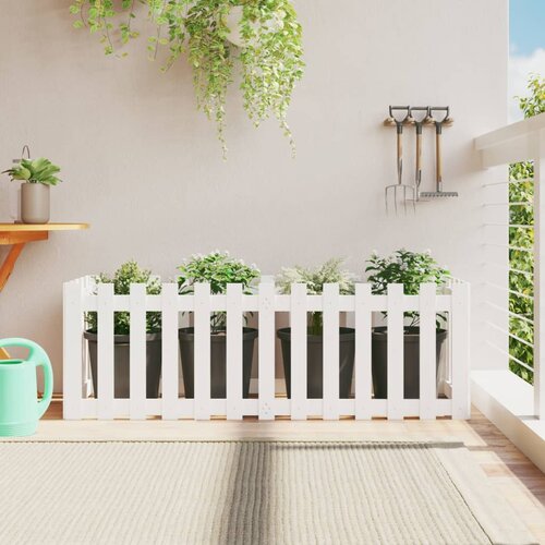 vidaXL Povišena vrtna gredica bijela 150x50x50 cm masivna borovina Cijene