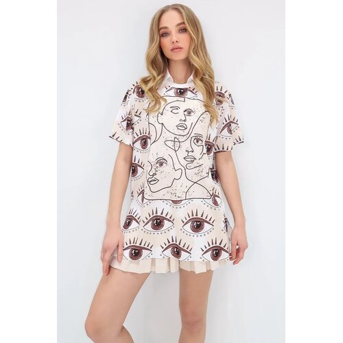 Trend Alacati Stili Trend Ženski duks Mda-1106, Bež Slike