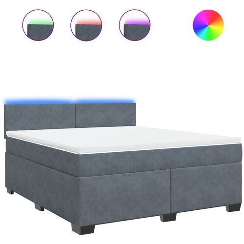 Maison Chic Box spring postelja - Vzmetna postelja z vzmetnico temno siva 180x200 cm žamet SL23412, (21891414) Cene