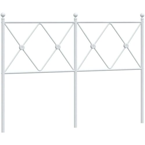  Metalno uzglavlje bijelo 120 cm Slike
