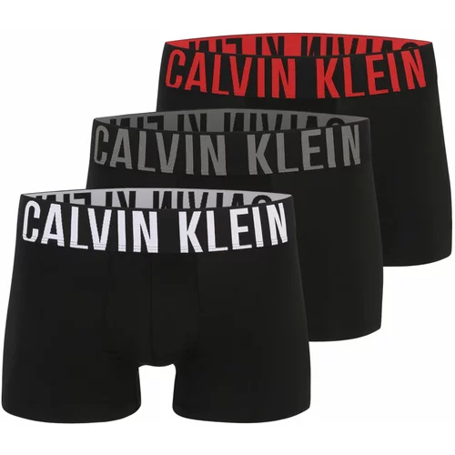 Calvin Klein Underwear Boksarice 'Intense Power' siva / ognjeno rdeča / črna / bela
