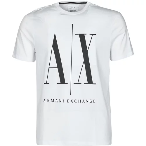 Armani Exchange Majice s kratkimi rokavi HULO Bela