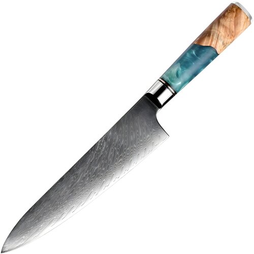 IZMAEL Damaskasti kuhinjski nož SH-39331 - Chef / Plava Slike