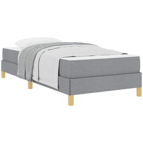 vidaXL Postelja z vzmetnico z vzmetnico Svetlo siva 90 x 200 cm blago, (5000126912) Cene