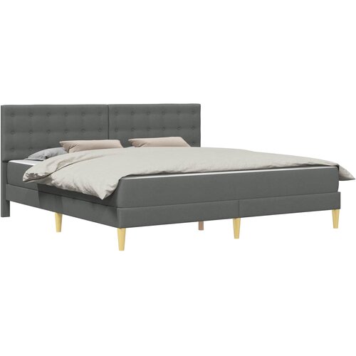 Okvir kreveta s madracem Tamno siva 180 x 200 cm tkanina Slike