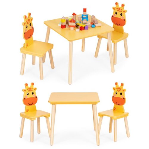ECO TOYS dječji set namje&scaron;taja Žirafa &ndash; stol i 2 stolice Cijene