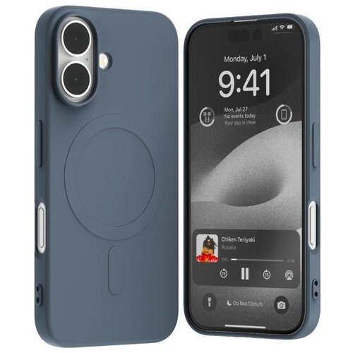 Mercury POLSILIKONSKI OVITEK ZA MAGSAFE ZA IPHONE 16 6.1'' NAVY SIERRA MODRA, (21972455) Cene