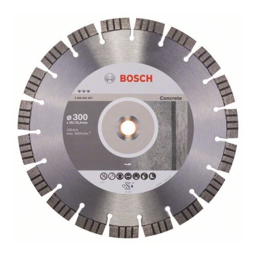 Bosch dijamantska rezna ploča best for concrete 300 x 20,00+25,40 x 2,8 x 15 mm ( 2608602657 ) Cene